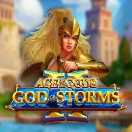 Age Of The Gods: God Of Storms 2 casino game by Playtech – featured logo at Baxterbet Casino